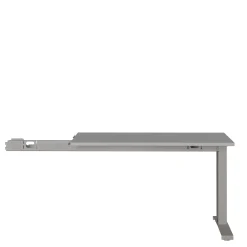Bureaus^Huisenthuis Aanbouwtafel Ergonoma Lichtgrijs Grijs, Zilver