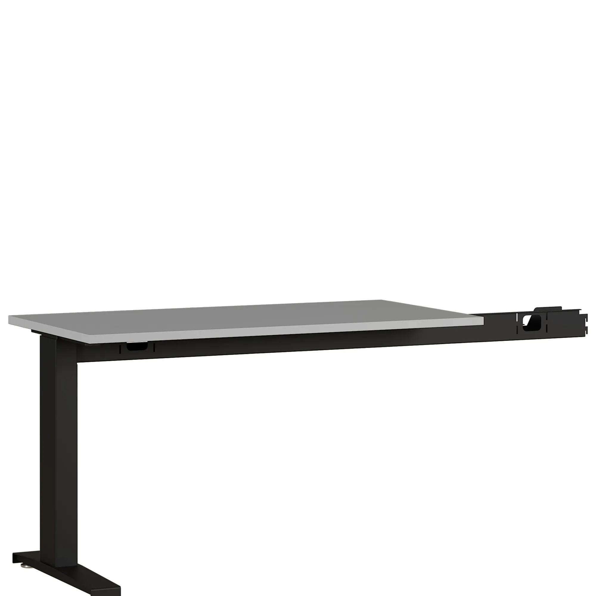 Bureaus^Huisenthuis Aanbouwtafel Ergonoma Lichtgrijs Zwart Grijs, Zwart
