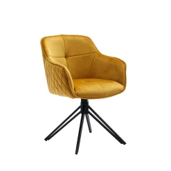 Eetkamerstoelen^Huisenthuis Armstoel Adele Geel