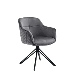 Eetkamerstoelen^Huisenthuis Armstoel Adele Grijs