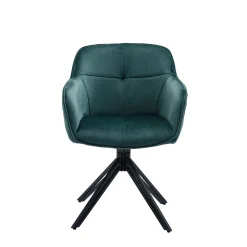 Eetkamerstoelen^Huisenthuis Armstoel Adele Groen