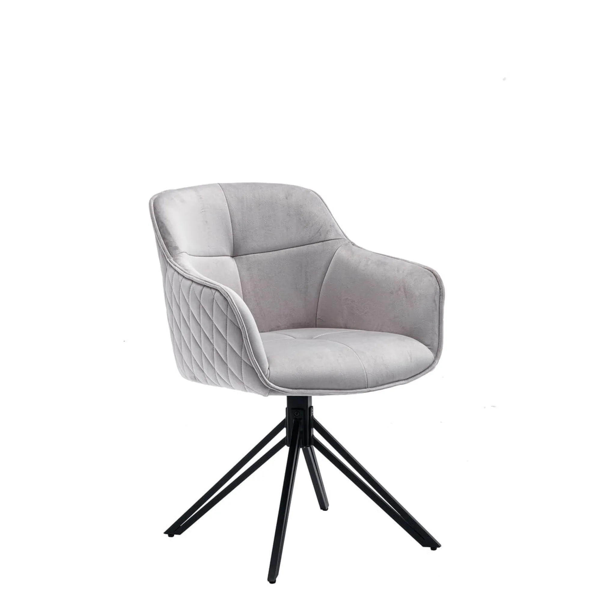 Eetkamerstoelen^Huisenthuis Armstoel Adele Lichtgrijs