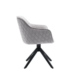 Eetkamerstoelen^Huisenthuis Armstoel Adele Lichtgrijs