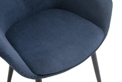Eetkamerstoelen^Huisenthuis Armstoel Amine Blauw – Set van 2 Donkerblauw