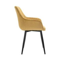 Eetkamerstoelen^Huisenthuis Armstoel Amine – Set van 2 Goud