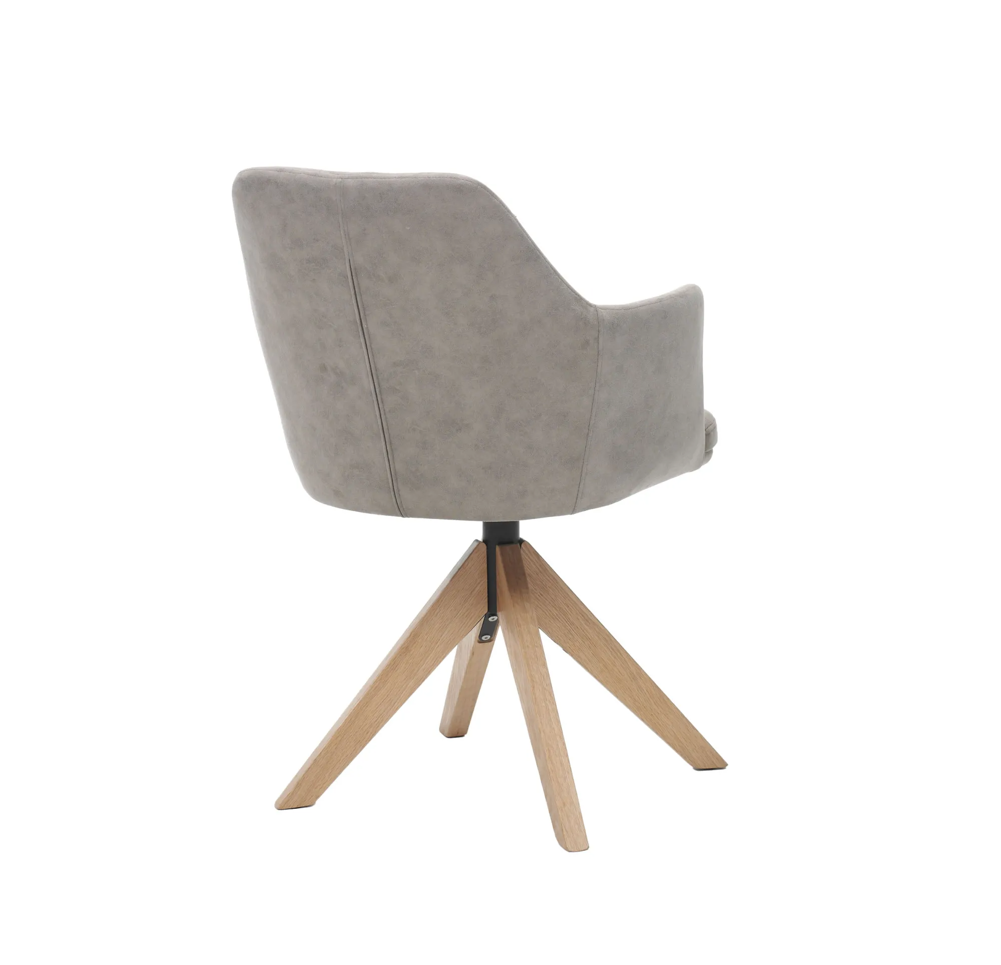 Eetkamerstoelen^Huisenthuis Armstoel Andrei Stof – Set van 2 Pebble