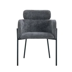Eetkamerstoelen^Huisenthuis Armstoel Anneloes Grijs – Set van 2