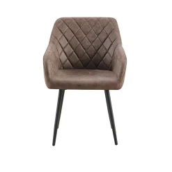 Eetkamerstoelen^Huisenthuis Armstoel Arno Bruin – Set van 2