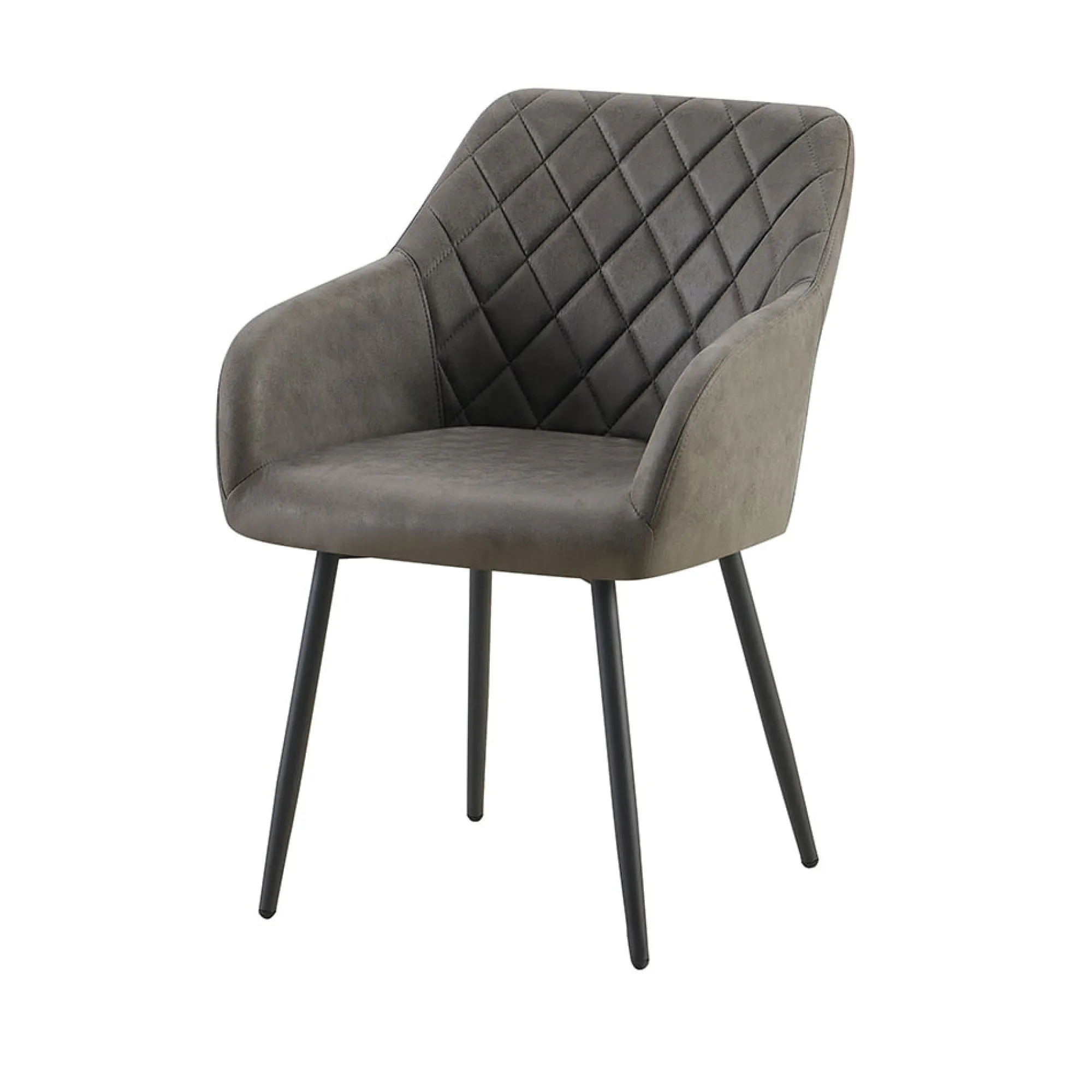 Eetkamerstoelen^Huisenthuis Armstoel Arno Grijs – Set van 2
