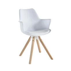 Eetkamerstoelen^Huisenthuis Armstoel Billie – Set van 2 Wit