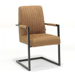 Eetkamerstoelen^Huisenthuis Armstoel Chloe – Set van 2 Cognac