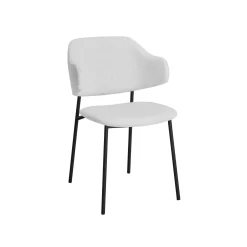 Eetkamerstoelen^Huisenthuis Armstoel Didi Bouclé – Set van 2 Wit
