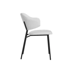 Eetkamerstoelen^Huisenthuis Armstoel Didi Bouclé – Set van 2 Wit