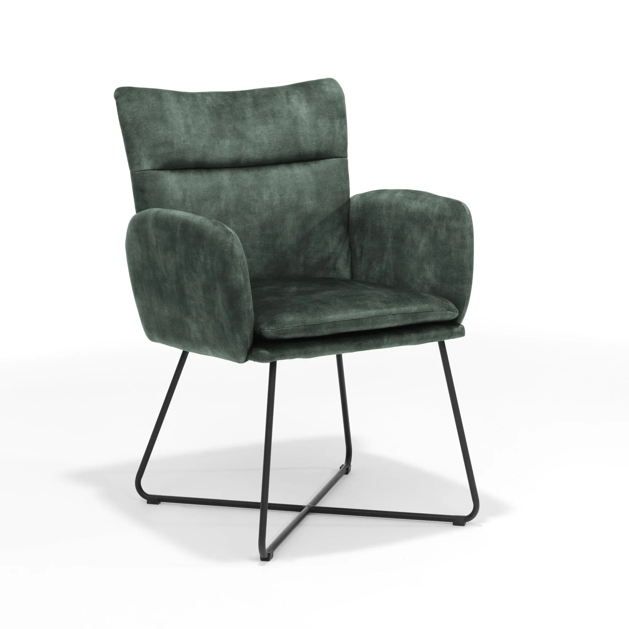 Eetkamerstoelen^Huisenthuis Armstoel Elisa – Set van 2 Groen