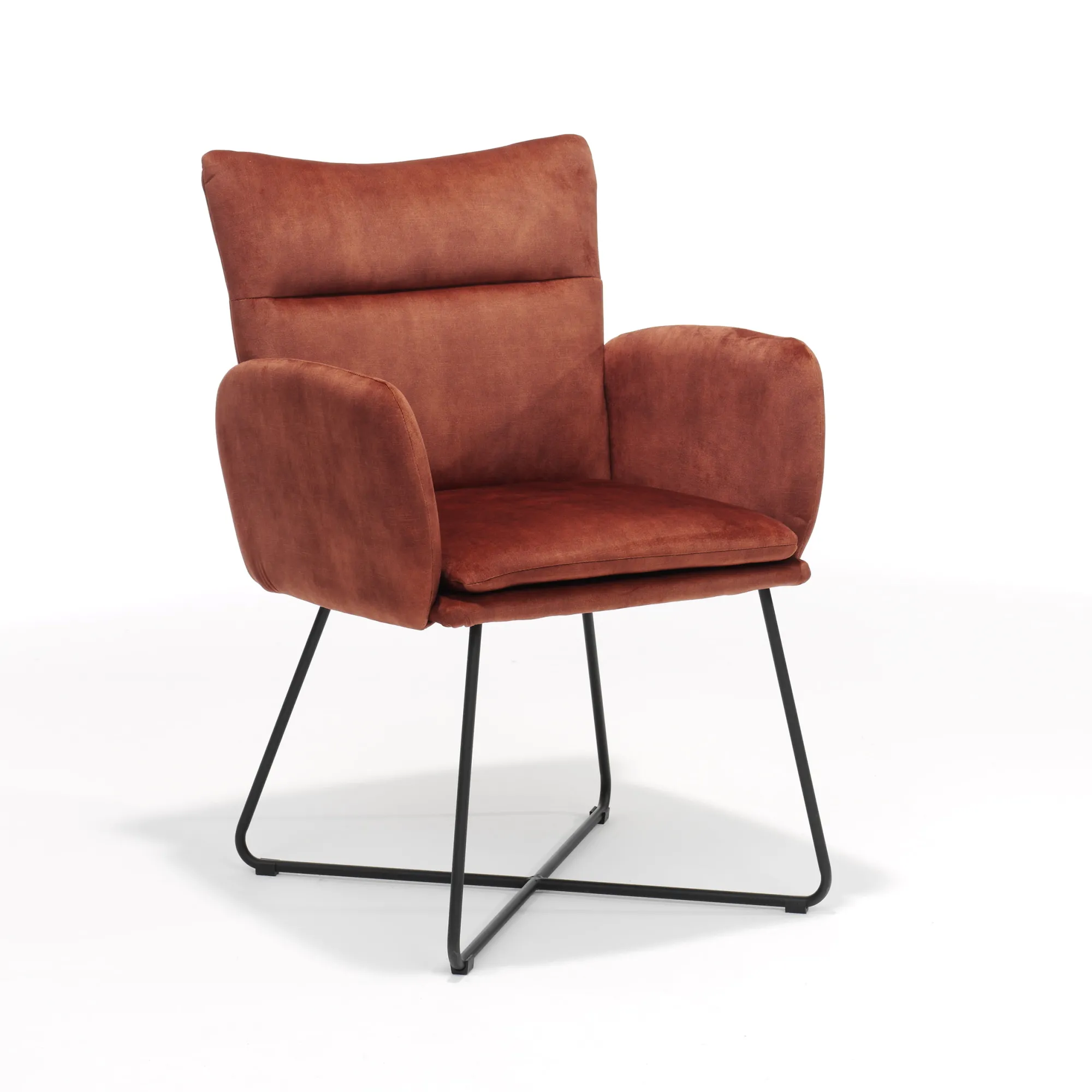 Eetkamerstoelen^Huisenthuis Armstoel Elisa – Set van 2 Oranje