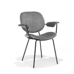 Eetkamerstoelen^Huisenthuis Armstoel Emma – Set van 2 Grijs