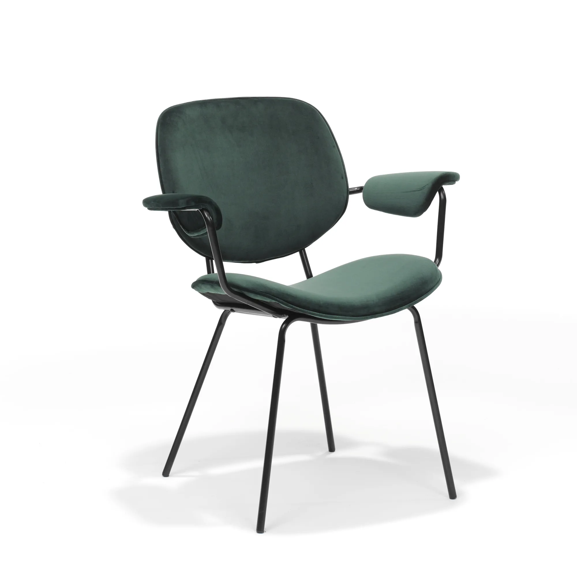 Eetkamerstoelen^Huisenthuis Armstoel Emma – Set van 2 Groen