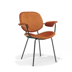 Eetkamerstoelen^Huisenthuis Armstoel Emma – Set van 2 Oranje