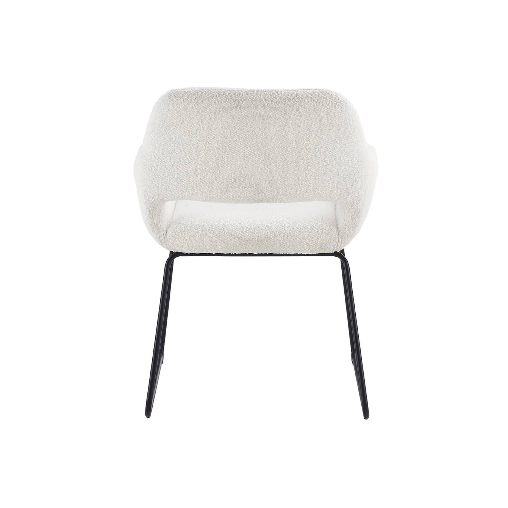 Eetkamerstoelen^Huisenthuis Armstoel Hilton Wit Bouclé