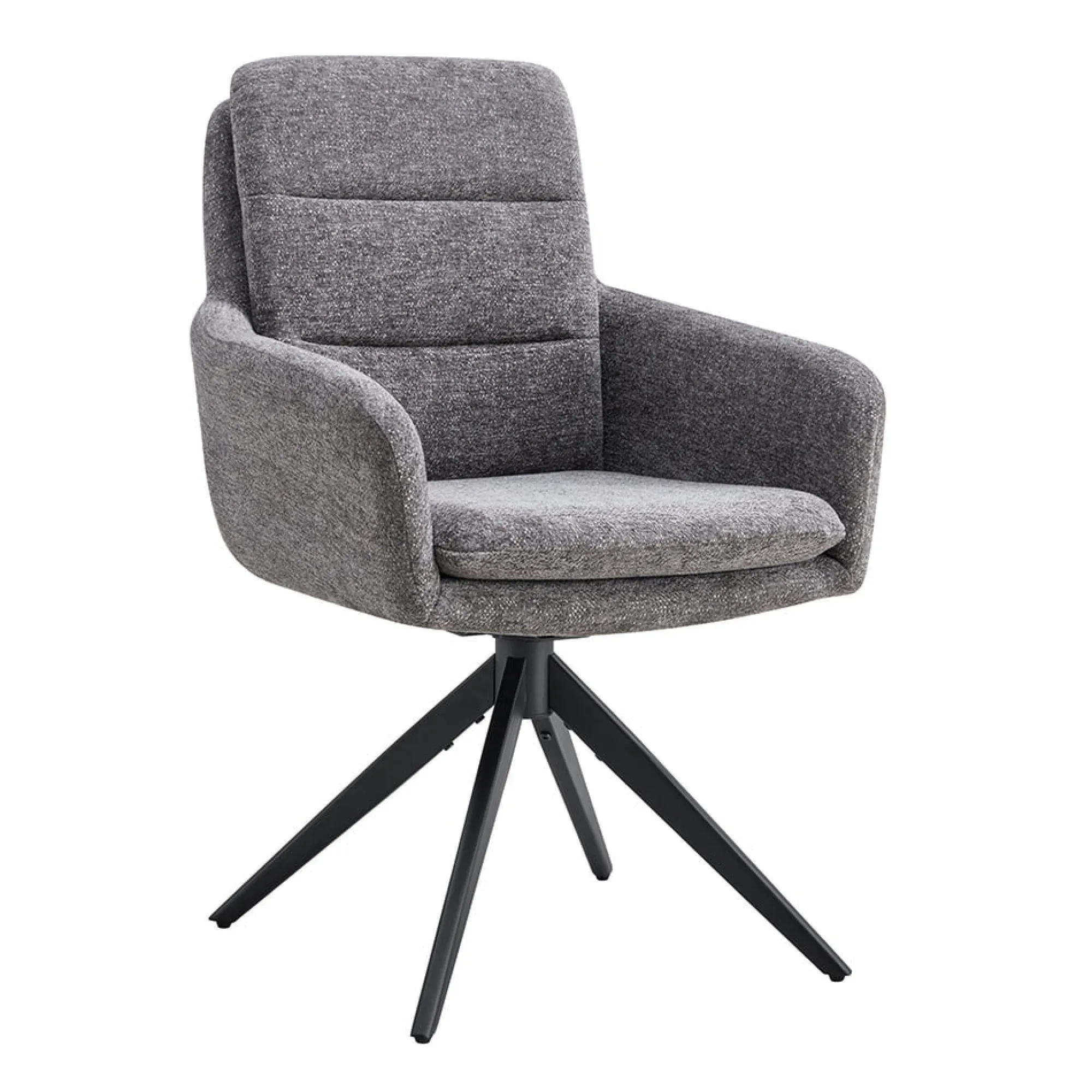 Eetkamerstoelen^Huisenthuis Armstoel Irma Donkergrijs – Set van 2