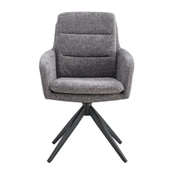 Eetkamerstoelen^Huisenthuis Armstoel Irma Donkergrijs – Set van 2
