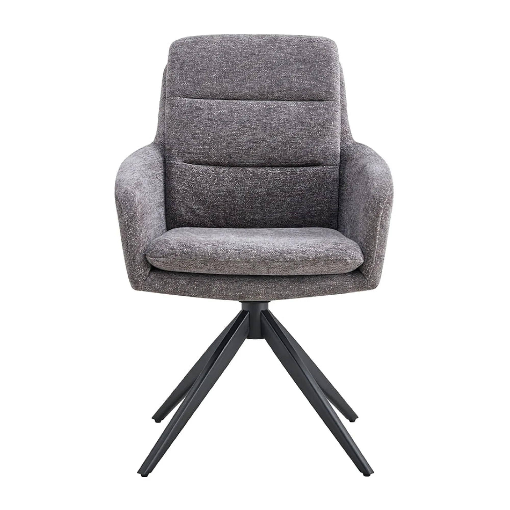 Eetkamerstoelen^Huisenthuis Armstoel Irma Donkergrijs – Set van 2