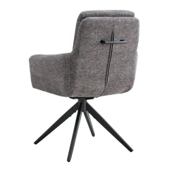 Eetkamerstoelen^Huisenthuis Armstoel Irma Donkergrijs – Set van 2