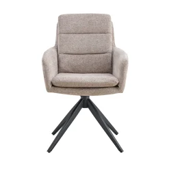 Eetkamerstoelen^Huisenthuis Armstoel Irma Lichtgrijs – Set van 2