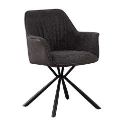 Eetkamerstoelen^Huisenthuis Armstoel Jan Bouclé – Set van 2 Lichtgrijs