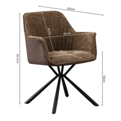 Eetkamerstoelen^Huisenthuis Armstoel Jan Bouclé – Set van 2 Zand