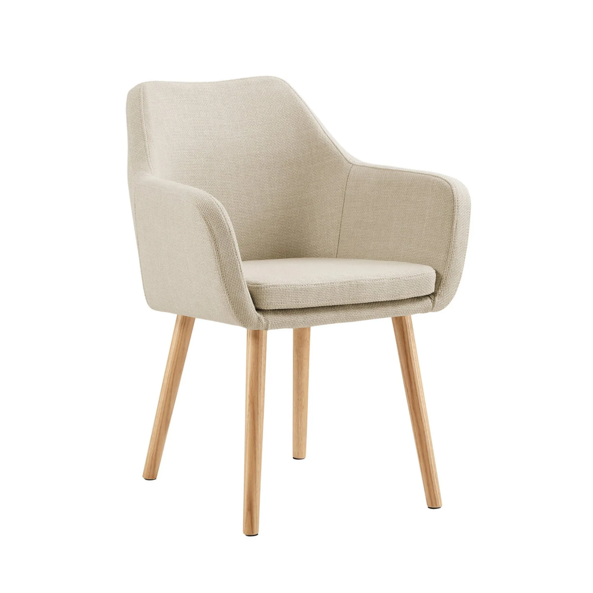 Eetkamerstoelen^Huisenthuis Armstoel Jonne Beige