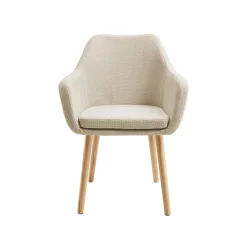Eetkamerstoelen^Huisenthuis Armstoel Jonne Beige