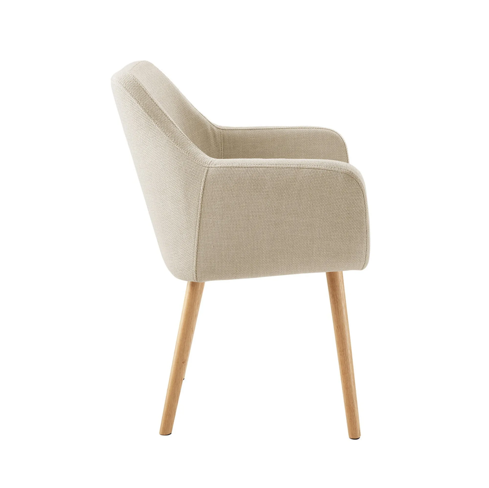 Eetkamerstoelen^Huisenthuis Armstoel Jonne Beige
