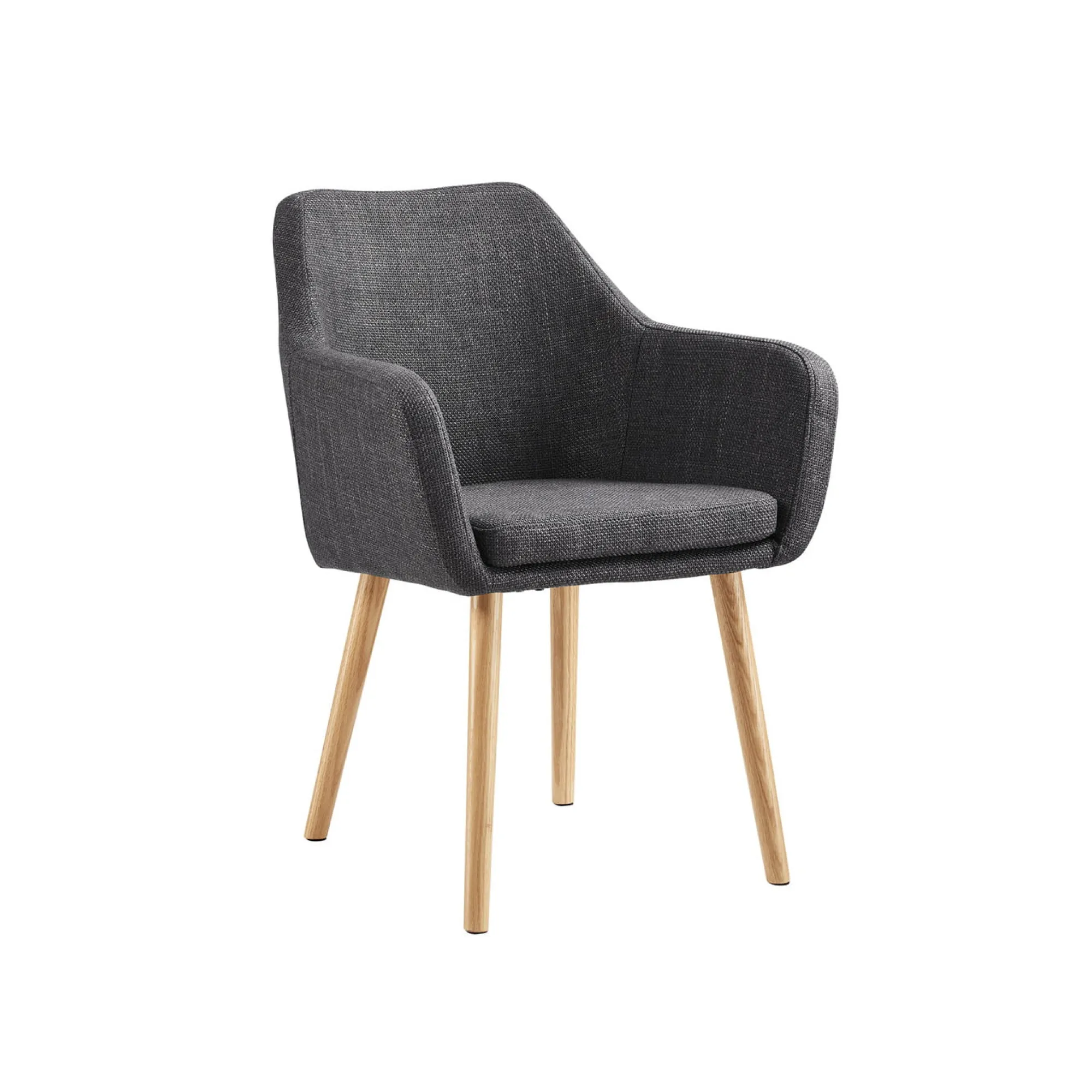 Eetkamerstoelen^Huisenthuis Armstoel Jonne Donkergrijs
