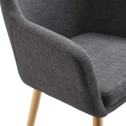 Eetkamerstoelen^Huisenthuis Armstoel Jonne Donkergrijs