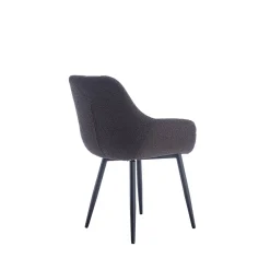 Eetkamerstoelen^Huisenthuis Armstoel Kate Bouclé – Set van 2 Antraciet