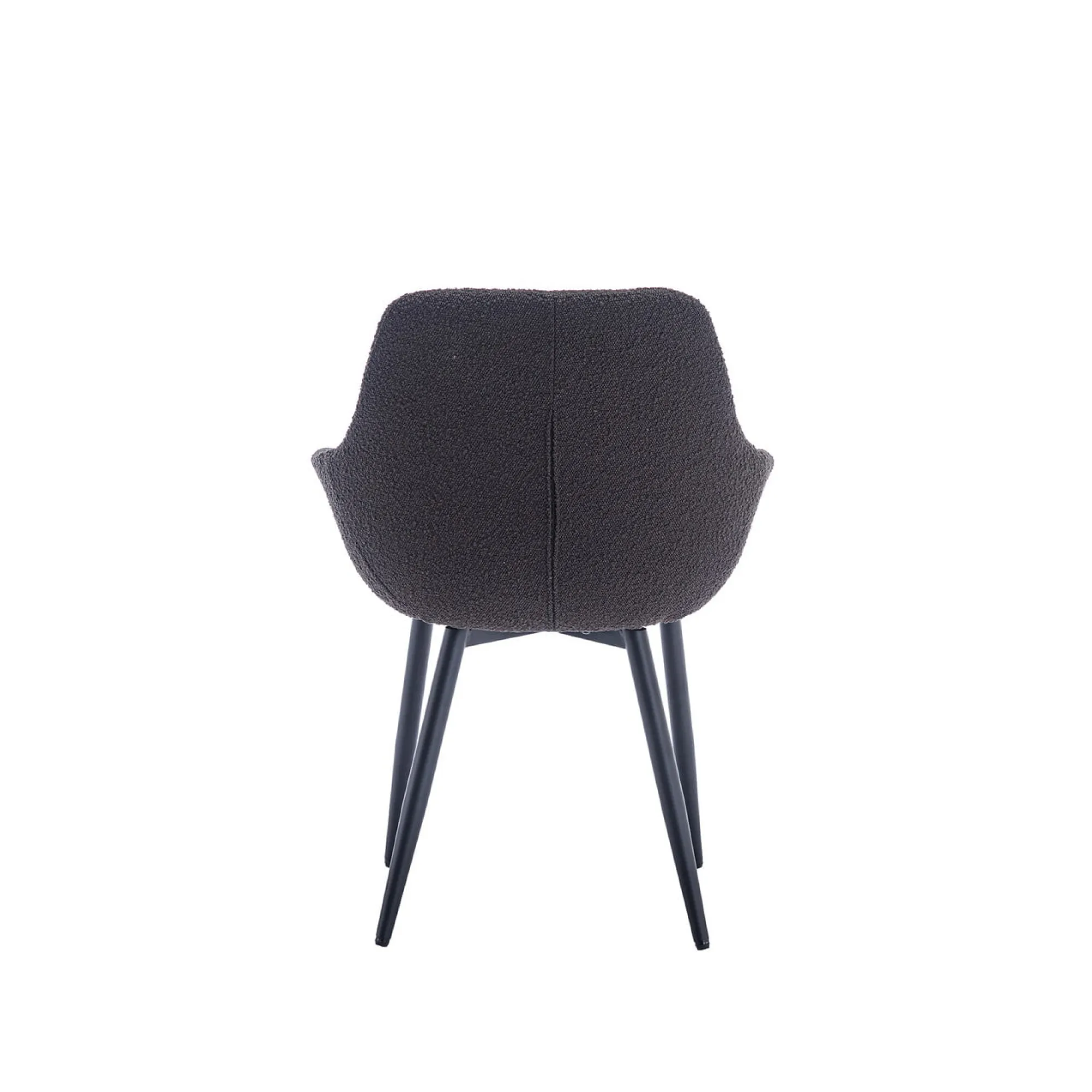 Eetkamerstoelen^Huisenthuis Armstoel Kate Bouclé – Set van 2 Antraciet