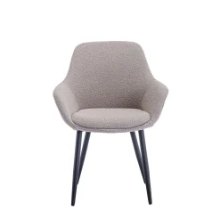 Eetkamerstoelen^Huisenthuis Armstoel Kate Bouclé – Set van 2 Taupe
