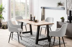 Eetkamerstoelen^Huisenthuis Armstoel Kate Bouclé – Set van 2 Wit
