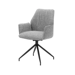 Eetkamerstoelen^Huisenthuis Armstoel Kobe Stof – Set van 2 Grijs