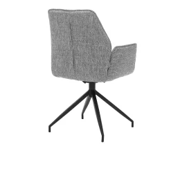 Eetkamerstoelen^Huisenthuis Armstoel Kobe Stof – Set van 2 Grijs