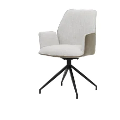 Eetkamerstoelen^Huisenthuis Armstoel Kobe Stof – Set van 2 Lever