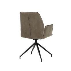Eetkamerstoelen^Huisenthuis Armstoel Kobe Stof – Set van 2 Lever
