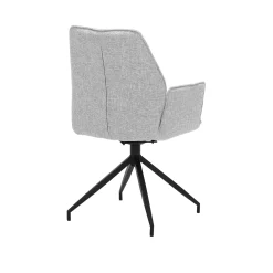 Eetkamerstoelen^Huisenthuis Armstoel Kobe Shell Stof – Set van 2 Grijs