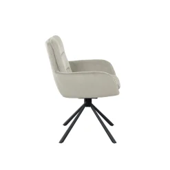 Eetkamerstoelen^Huisenthuis Armstoel Liora Beige