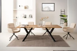 Eetkamerstoelen^Huisenthuis Armstoel Liora Beige