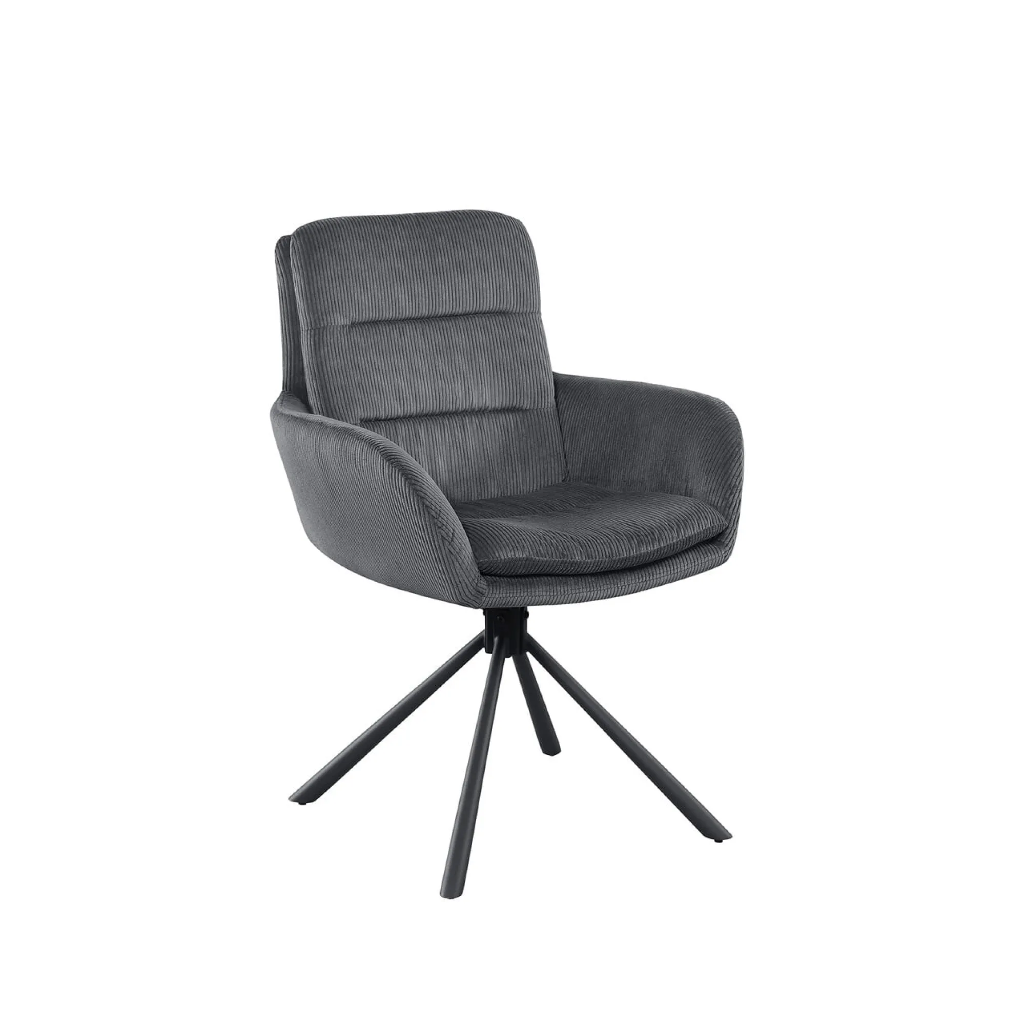 Eetkamerstoelen^Huisenthuis Armstoel Liora Donkergrijs