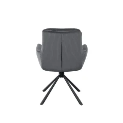 Eetkamerstoelen^Huisenthuis Armstoel Liora Donkergrijs