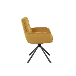 Eetkamerstoelen^Huisenthuis Armstoel Liora Goud