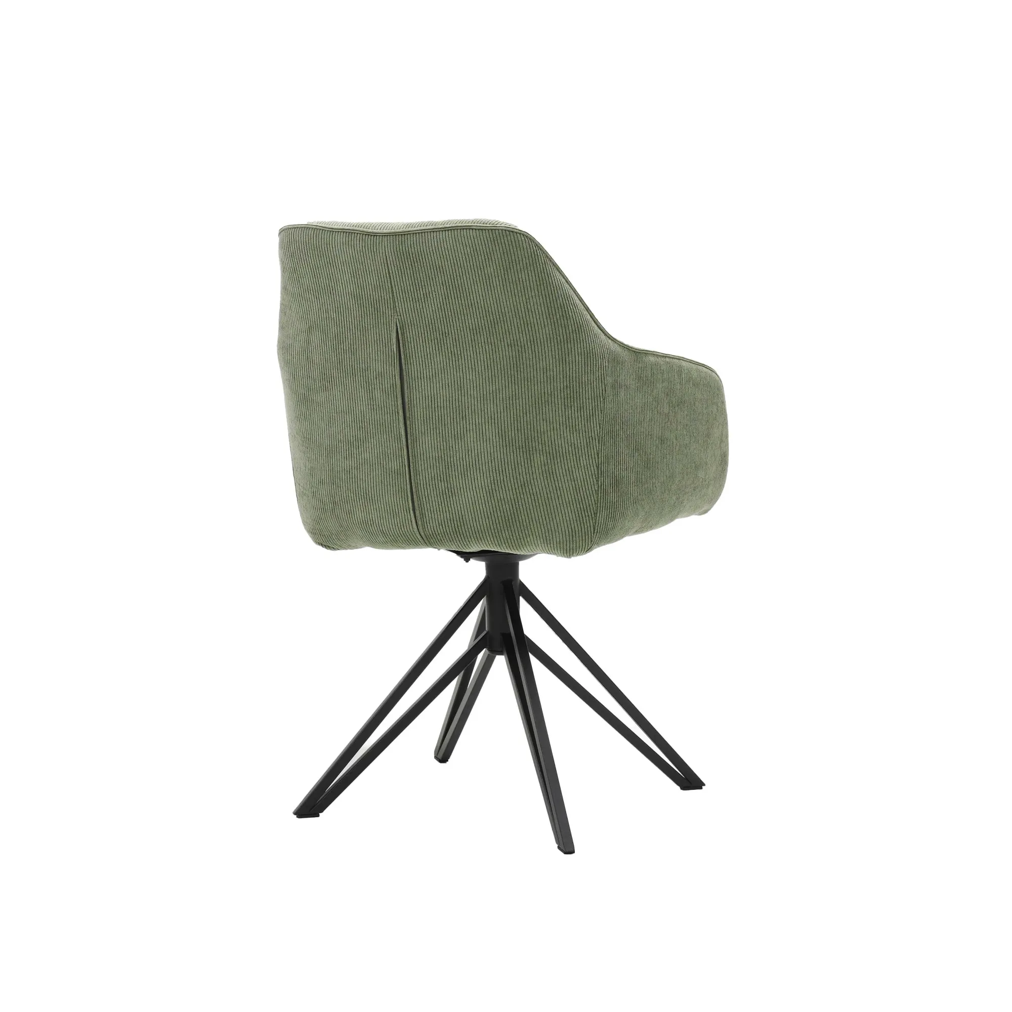 Eetkamerstoelen^Huisenthuis Armstoel Lise Ribstof Groen